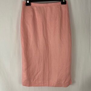 Vintage Mary McFadden Collection Pink Lined Pencil Skirt Size 12